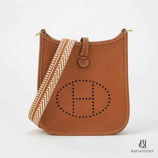 HERMES EVELYNE MINI BROWN GHW