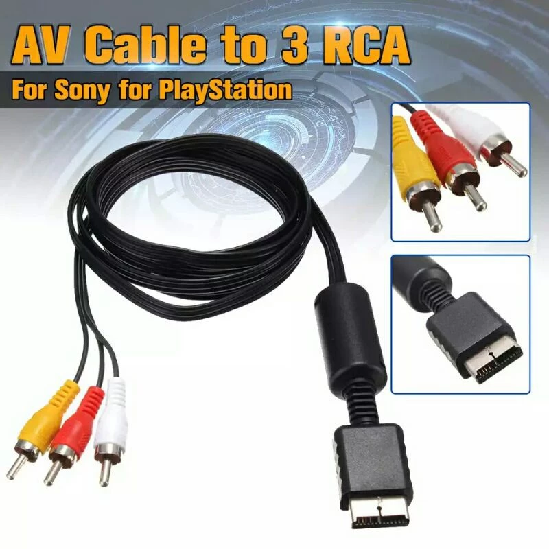 สาย AV PS1, PS2, PS3 สำหรับเครื่อง playstation PS1, PS2 หรือ PS3 สายต่อสัญญาณภาพและเสียง ส่งของจากกรุงเทพฯ