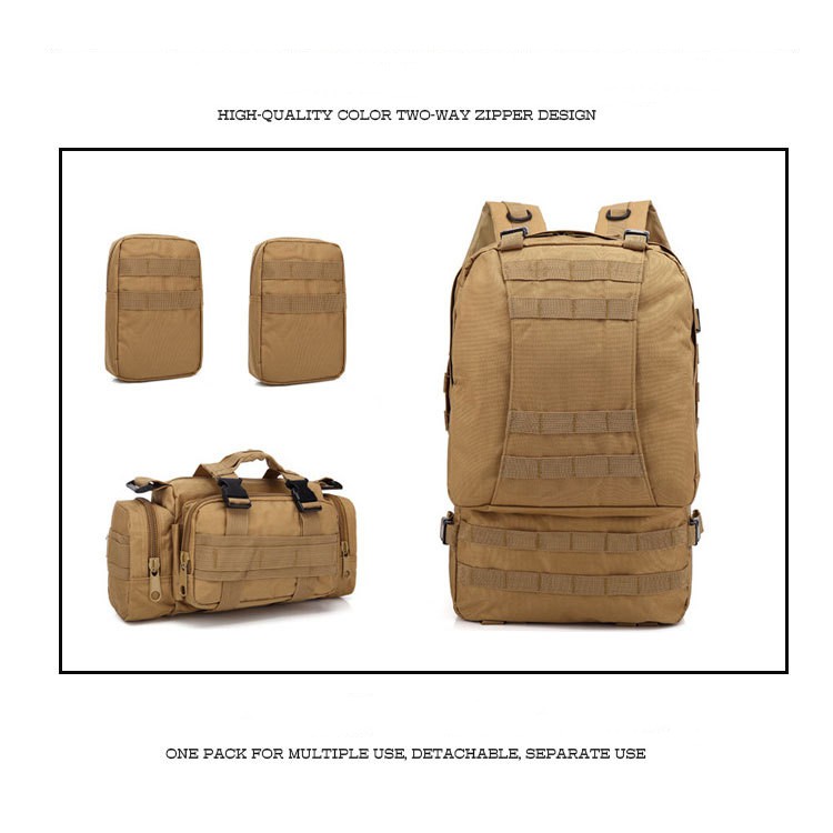 66L กระเป๋าเดินทางกลางแจ้งสำหรับผู้ชาย ผ้า Oxford กันน้ำและทนต่อการสึกหรอ - รูปที่ 7