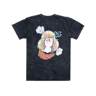 SLUM LTD - RIPNDIP SM22 Mind Control Tee Black Mineral Wash