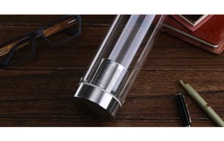 ขวดแก้วชงชา พร้อมถุงใส่ขวด ขนาด 550ml