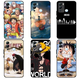 เคส Infinix Hot 12i 12 Hot12 Play Case การ์ตูน One Piece Luffy เคสซิลิโคน Soft Black TPU โทรศัพท์มือถือ Back เคส