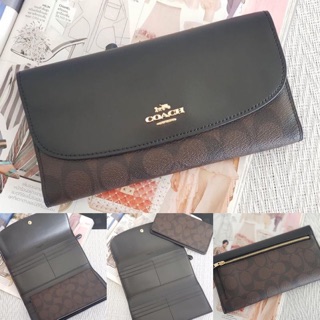 COACH CHECKBOOK WALLET IN SIGNATURE