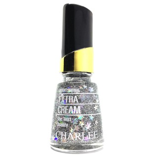 Charlee Nail Polish ยาทาเล็บชาลี 15 ml. สีกากเพชร (รูปดาว) เบอร์ 127