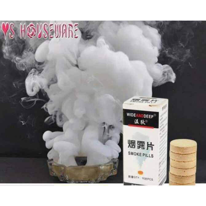 10Pcs/Box White Smoke Cake Pills Show Smoke Bomb Divine Halloween Photography Aid Decoration Tool Pr