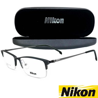 Nikon แว่นตา รุ่น 2037 กรอบแว่นตา  ( สำหรับตัดเลนส์ ) ทรงสปอร์ต วัสดุ อลูมิเนียม Aluminium ขาข้อต่อ C-2 สีเทา