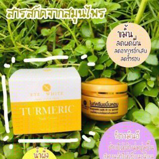 ETE White Turmeric Night Cream 10 g. เอเต้ ไวท์ ไนท์ครีมขมิ้นหอม