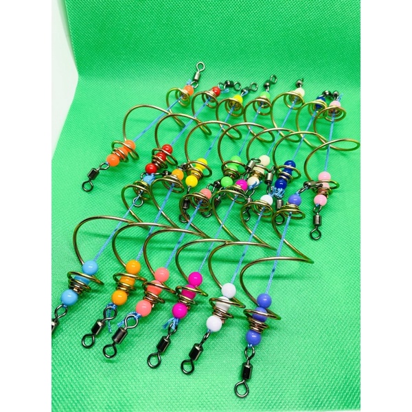 เซ็ทสุดคุ้ม!! 13 สี ไม่ซ้ำใคร ตะกร้อโม ใช้ตกปลาบึก ปลาสวาย สายแข่ง พร้อมลูกหมุน 2/O