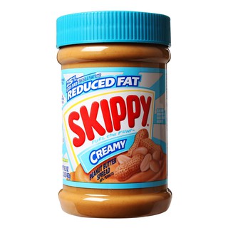 Skippy Reduced Fat Creamy Peanut Butter สกิปปี้ เนยถั่วชนิดละเอียด 462กรัม (สูตรลดไขมัน)