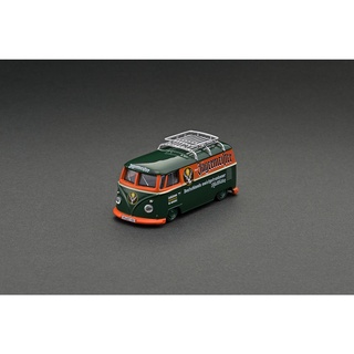 Tarmac Works x Schuco COLLAB64 1/64 : T64S-005-JAG : Volkswagen T1 Panel Van Jagermeister Low Ride Height with Roof Rack