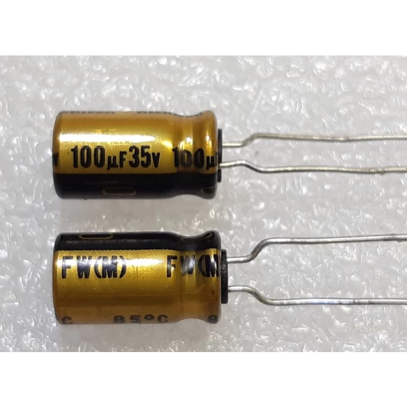 Nichicon FW 100uf 35v capacitor ตัวเก็บประจุ คาปาซิเตอร์