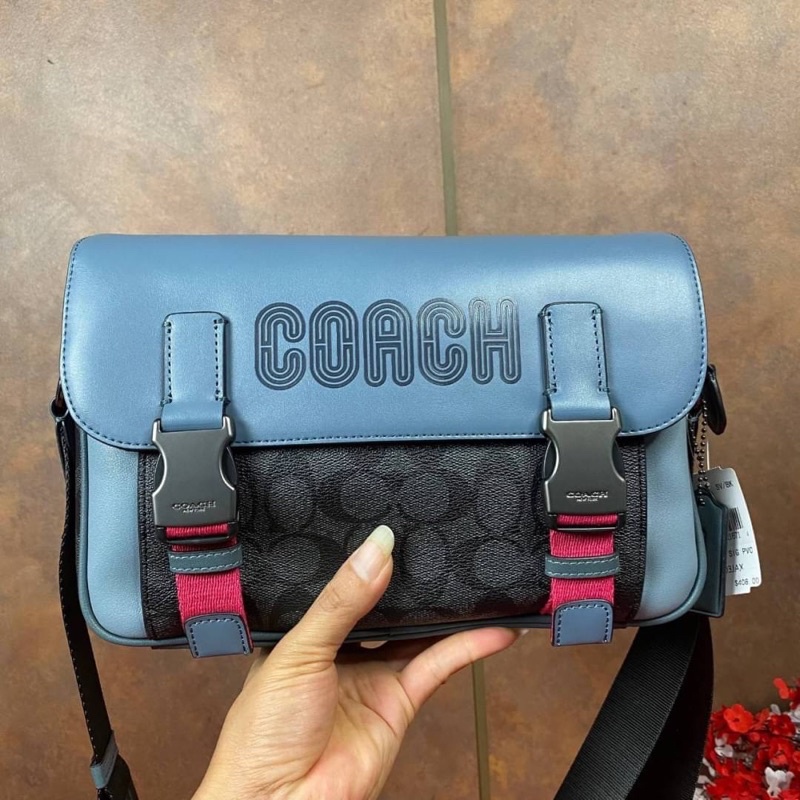 COACH C8128 TRACK CROSSBODY IN COLORBLOCK WITH COACH PATCH