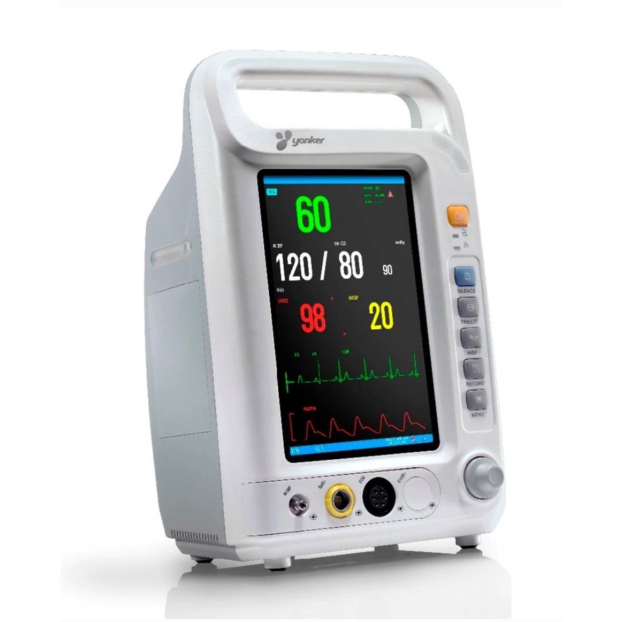 เครื่องเฝ้าวัดและติดตามสัญญาณชีพ / Patient Monitor (ECG+NIBP+ SpO2+PR) / เครื่องวัดคลื่นหัวใจไฟฟ้า E