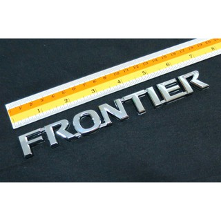 (1ชิ้น) FRONTIER LOGO โลโก้นิสสัน ฟรอนเทียร์ ชุบ ปี 1990-2017 17เซนติเมตร NISSAN FRONTIER NAVARA D21 D22 D40 สติ๊กเกอร์