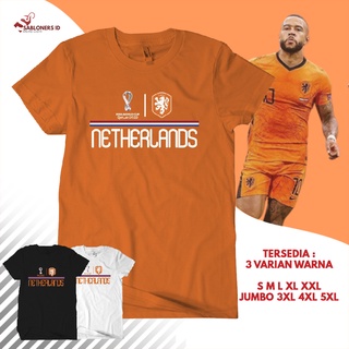 【hot tshirts】คอลูกเรือเสื้อยืด พิมพ์ลาย Distro World Cup World Cup Qatar 2022 Dutch Service สไตล์เนเธอร์แลนด์ สําหรับผู้