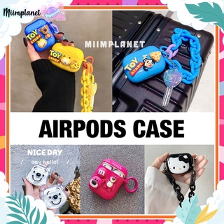 (พร้อมส่ง) เคสแอร์พอด Case AirPods 1 2 pro เคส มีสายโซ่ เคสกันกระแทก AirPod เคสซิลิโคน Case Chain คิตตี้ Pooh มีสายคล้อง