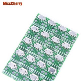 (Misscherry) อะแดปเตอร์เชื่อมต่อ Micro Usb To Dip 2.54 มม. Female 5-Pin 20