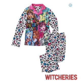 ชุดนอน MonsterHigh ลายน่ารักๆ เสื้อแขนยาว+กางเกงขายาว 2pc/set