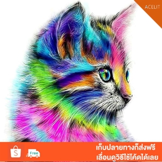 ภาพวาดปักครอสติกรูปหมาป่าสิงโต 5 D สำหรับตกแต่งบ้าน