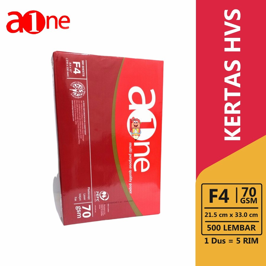 สําเนาภาพถ่ายพิมพ์กระดาษ HVS ขนาด F4 Aone 70 แกรม