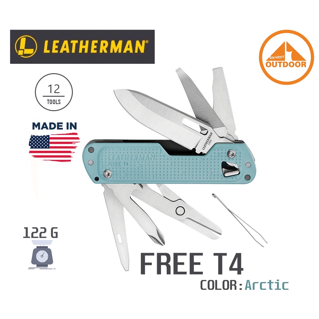 Leatherman FREE T4 #Arctic | Multi Tool Stainless | 12 Tools เครื่องมือพับอเนกประสงค์