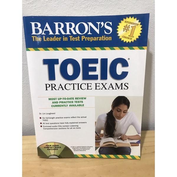 (มือสอง) หนังสือข้อสอบโทอิก Barron's TOEIC Practice Exams with 4 Audio CDs