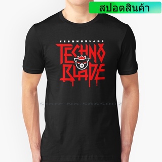 เสื้อยืด พิมพ์ลายโลโก้ Technoblade Dream Team Mcyt Pig King Techno Blade Agro Dsmp Tee สีแดง