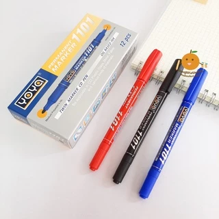 ปากกาเขียนซีดี ซองพัสดุ 2 หัว YOYA Permanent Marker 1101