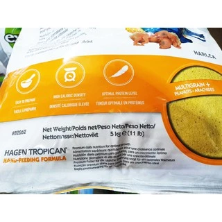 อาหารนก Hari Tropican อาหารป้อนสูตร Hand - feeding แบ่งแพ็ค 500 กรัม