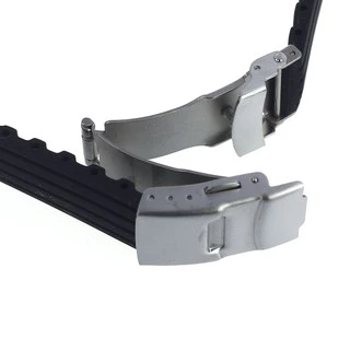 B&G สายนาฬิกา Silicone Strap เเบบนิ่ม สายยางซิลิโคน ลายเส้นตรงสี่เส้นแนวยาว มีขนาด 18 mm, 20 mm, 22 mm, 24 mm
