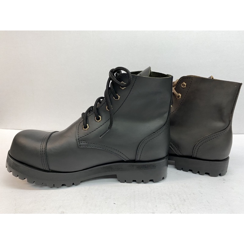 รองเท้าหัวเหล็กอันเดอร์กราวหุ้มข้อ5รูหนังน้ำมัน100%กันน้ำ Safety shoes