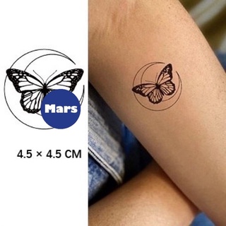 【Mars Tattoo】ใหม่ สติกเกอร์รอยสักชั่วคราว ลายผีเสื้อ ผีเสื้อ กึ่งถาวร ติดทนนาน 2 สัปดาห์ MNF003#