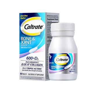 USA CALTRATE Glucosamine Glycochondroitin Collagen Calcium 60 Tablets สหรัฐ กลูโคซามีน คอลลาเจน เม็ดแคลเซียม วัยกลางคน