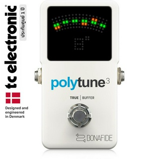 Tc Electronic® PolyTune 3 เครื่องตั้งสายกีตาร์ แบบเหยีบบ มีระบบ Buffer ควบคุมและชดเชยสัญญาณไฟ ** ประกันศูนย์ 1 ปี **