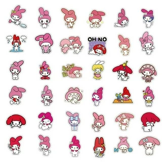 ✨พร้อมส่ง✨SANRIO My Melody sticker มาย เมโลดี้ สติกเกอร์กันน้ำรูปแบบที่แตกต่างกัน 50-100ชิ้น