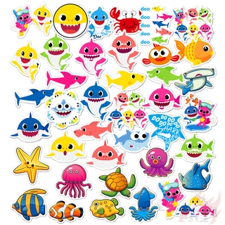 ❉ Baby Shark Series 01 - Childrens Song สติ๊กเกอร์ ❉ 50Pcs/Set DIY Fashion Luggage Laptop Skateboard Doodle Decals สติ๊กเกอร์