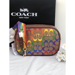 coach แท้100% รุ่นกล่องใหย่9” สีรุ้ง ลิมิเตด หายาก