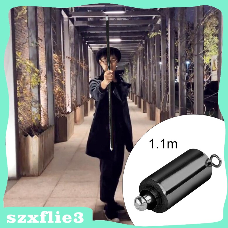 Szxflie3 Outdoor Portable Magic Pocket Staff Steels Sport Black 1.1m ...