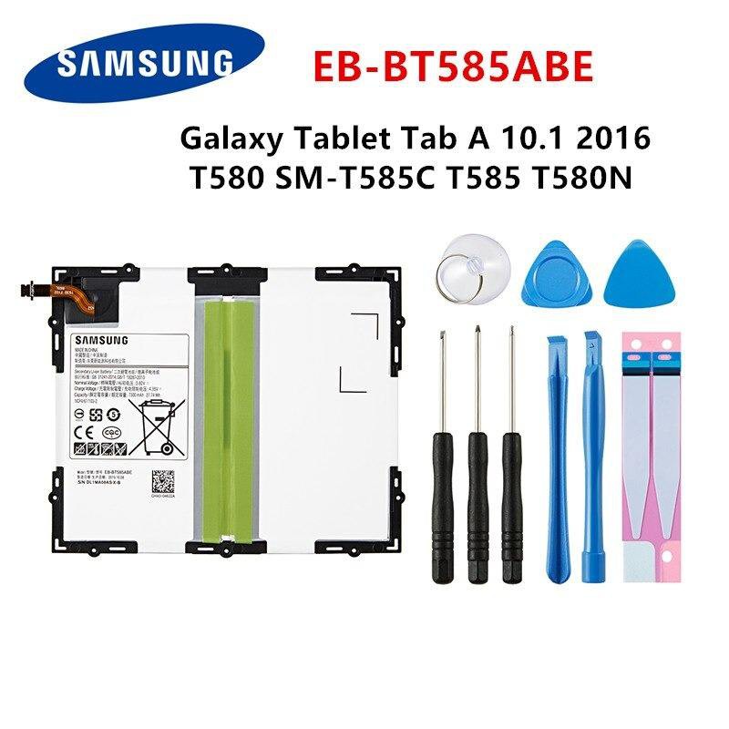 แบตเตอรี่ Samsung EB-BT585ABE 7300mAh สำหรับแท็บเล็ต Samsung Galaxy Tab A 10.1 2016 T580 SM-T585C T585 T580N
