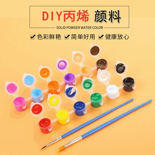 [Mobile phone case hand-made] Factory direct sale 12-color acrylic/watercolor paint set Mobile phone case diy ceramic plaster paint acrylic paint