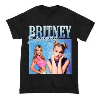 เสื้อยืดสีขาวผู้ชาย - ☫✁ ❁Britney Spears ภาพถ่ายที่สวยงามสีดําฮิปสเตอร์ลําลองฮาราจูกุท็อปส์ซูทีสปอร