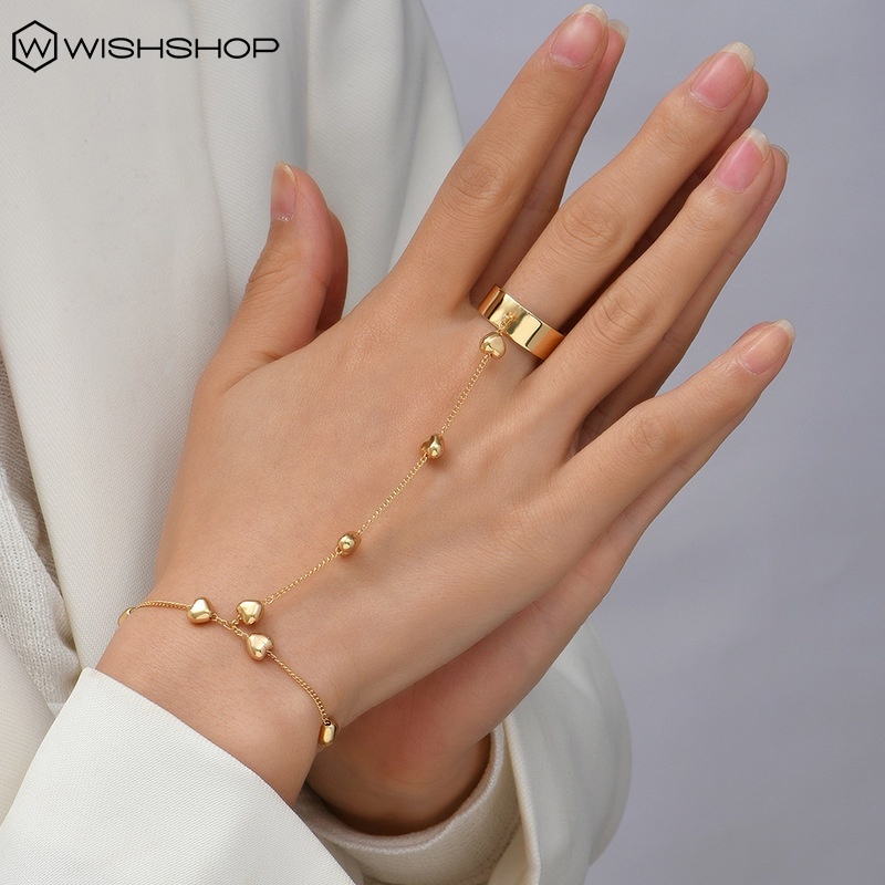 เครื่องประดับผู้หญิง แฟชั่นวินเทจ หัวใจ ผีเสื้อ แหวน สร้อยข้อมือ / สร้อยข้อมือโซ่ เสน่ห์ / ผู้หญิงและผู้ชาย เครื่องประดับ
