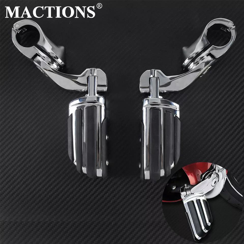 1.25 32mm Highway Bar Foot Pegs Footrest Short Angled Adjustable Mount For Harley Sportster XL