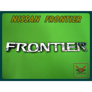 NISSAN  FRONTIER EMBLEM "CHROME" STICKER (1 PC.)  // โลโก้  NISSAN  FRONTIER สีเงิน (1 ชิ้น) สินค้าคุณภาพดี