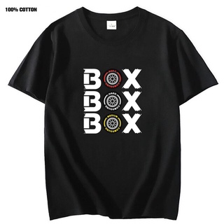 เสื้อยืดแขนสั้น พิมพ์ลาย Box Box Box F1 Tyre Compound V2 แฟชั่นใหม่S-5XL