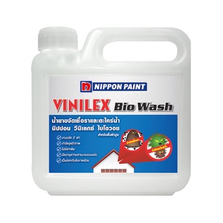 ผลิตภัณฑ์ขจัดเชื้อรา ตะไคร่น้ำ NIPPON ไบโอวอช ขนาด 1 ลิตร สีใส VINILEX Bio Wash น้ำยาขจัดเชื้อรา น้ำยากำจัดตะไคร่น้ำ