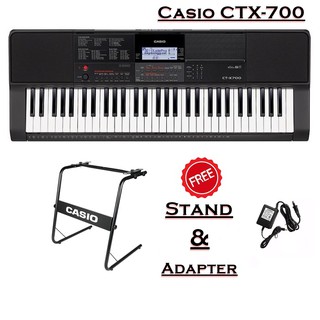 คีย์บอร์ด CASIO รุ่น CTX-700 61 คีย์ (แถมฟรีขาตั้งคีย์บอร์ด และ อะแดปเตอร์)