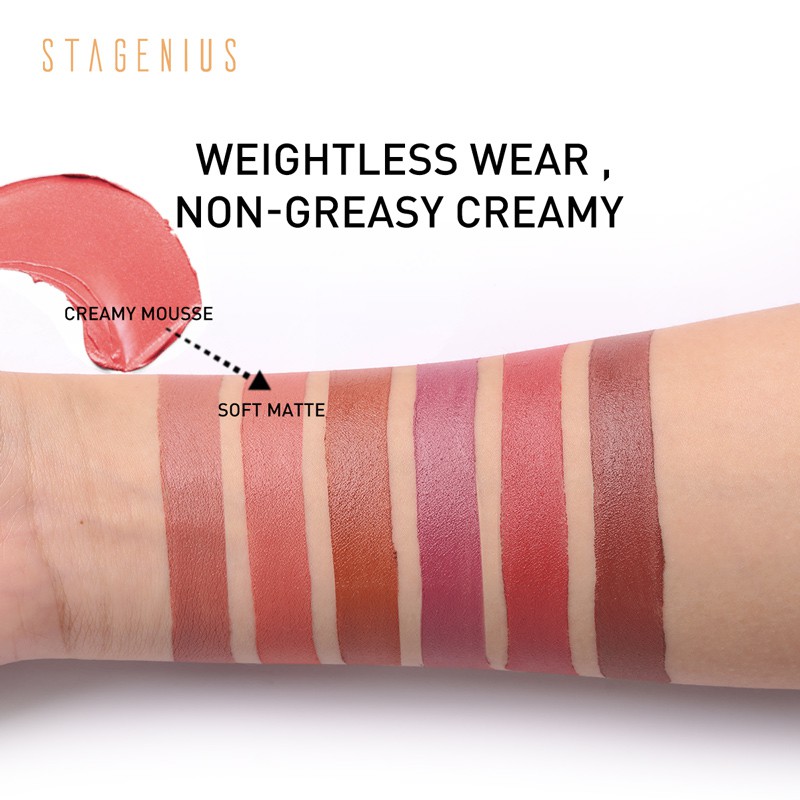 Stagenius Soulmatte ลิปสติก เนื้อแมตต์ กันน้ำ สี #4 - รูปที่ 5