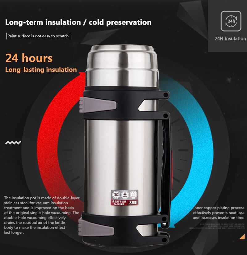 Please COD Large capacity stainless steel thermos fashion daily outdoor ...