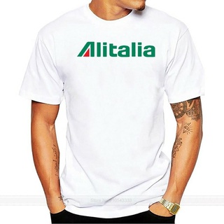 เสื้อยืดโอเวอร์ไซส์เสื้อยืด ผ้าฝ้าย พิมพ์ลาย alitalia airline aviation สีขาว สําหรับผู้ชาย ไซซ์ xs - 3xlS-4XL